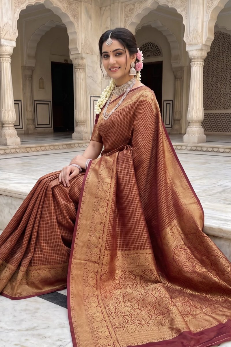 Maroon Velly Vol 2 By Aab Soft Lichi Silk Saree 